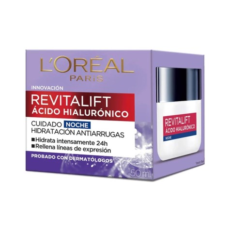 Loreal revitalift acido hialuronico hidratante rellenador noche 50ml