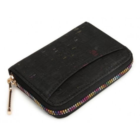 Fiore tarjetero de  Corcho Reciclado black