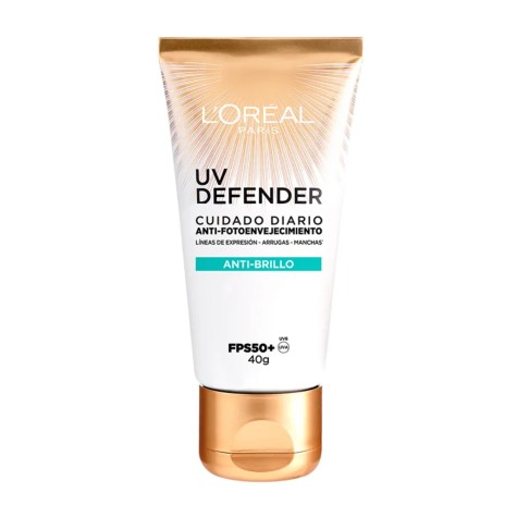 Loreal UV defender protector solar fps50+ anti brillo