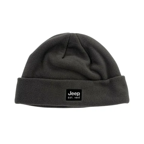 jeep polar fleece beanie grey