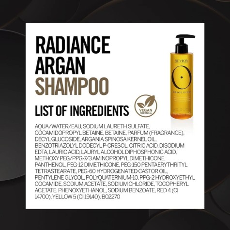 Revlon orofluido radiance argan shampoo