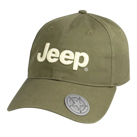 Jeep bottle opener cap olive