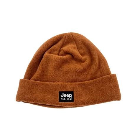 jeep polar fleece beanie brown