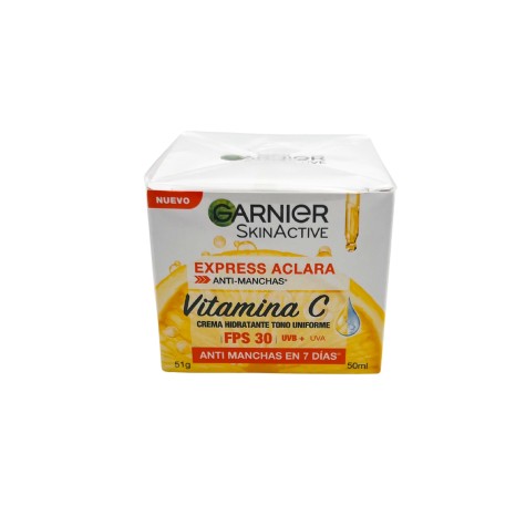 Garnier express aclara crema antimanchas vitaminaC tono uniforme 50 ml