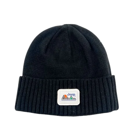 jeep chunky knit beanie black 